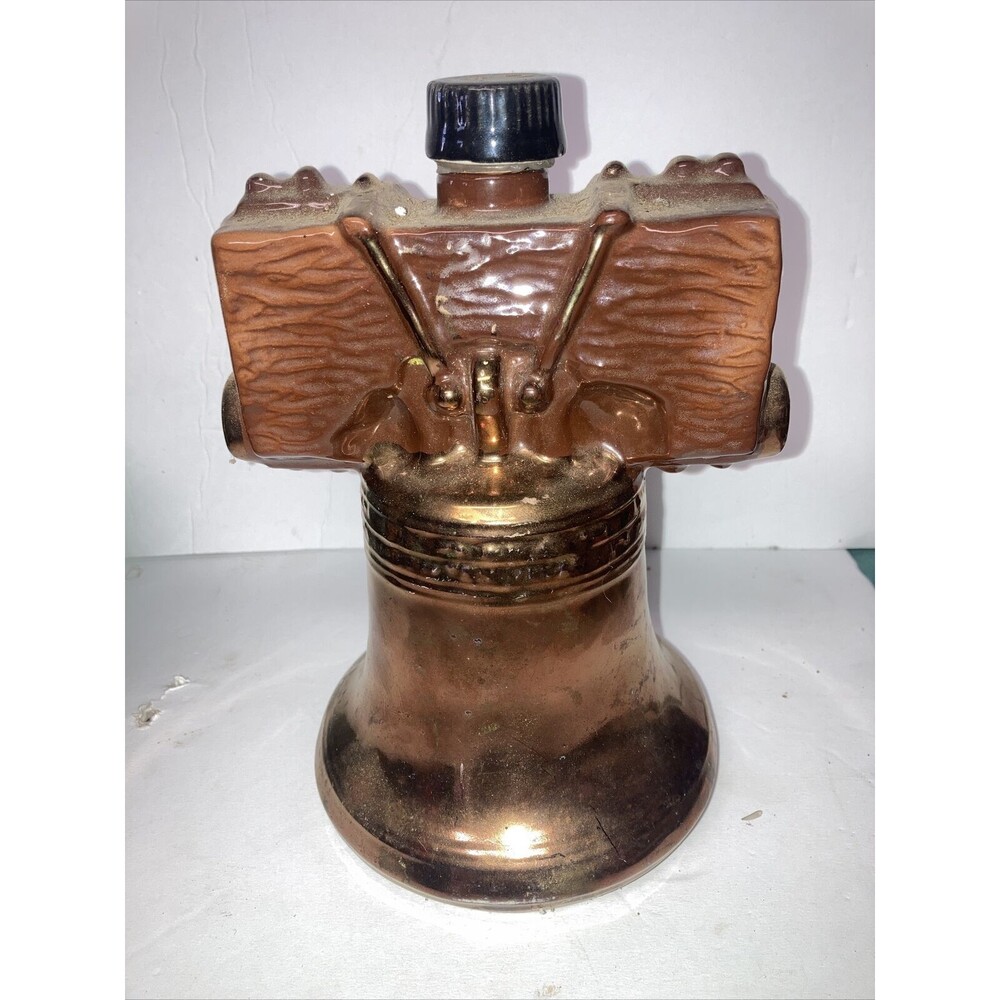 Vtg Empty Ezra Brooks Heritage China Liberty Bell Liquor Decanter 1969 Kentucky